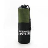 the micro towel in black and green