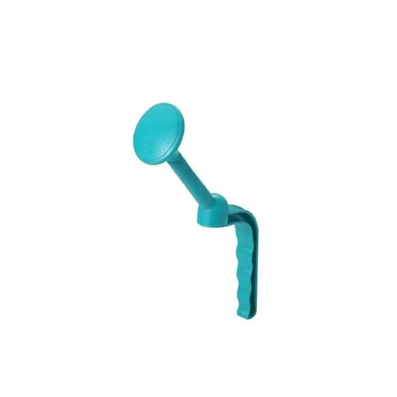 a blue plastic handle for a toilet