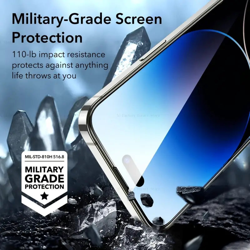 the military grade screen protector is a protective for your phone