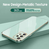 Mint green smartphone with a metallic texture and multiple camera lenses.