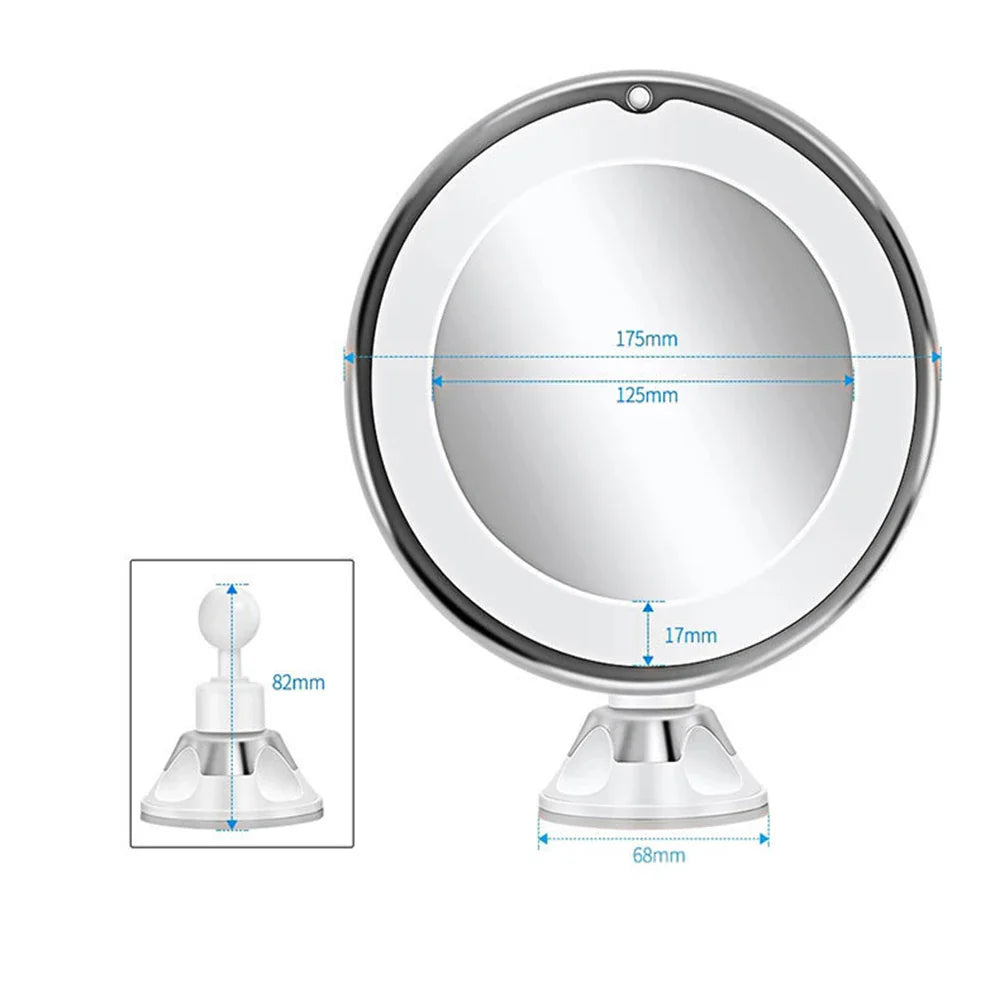 the mirror is shown with the measurements