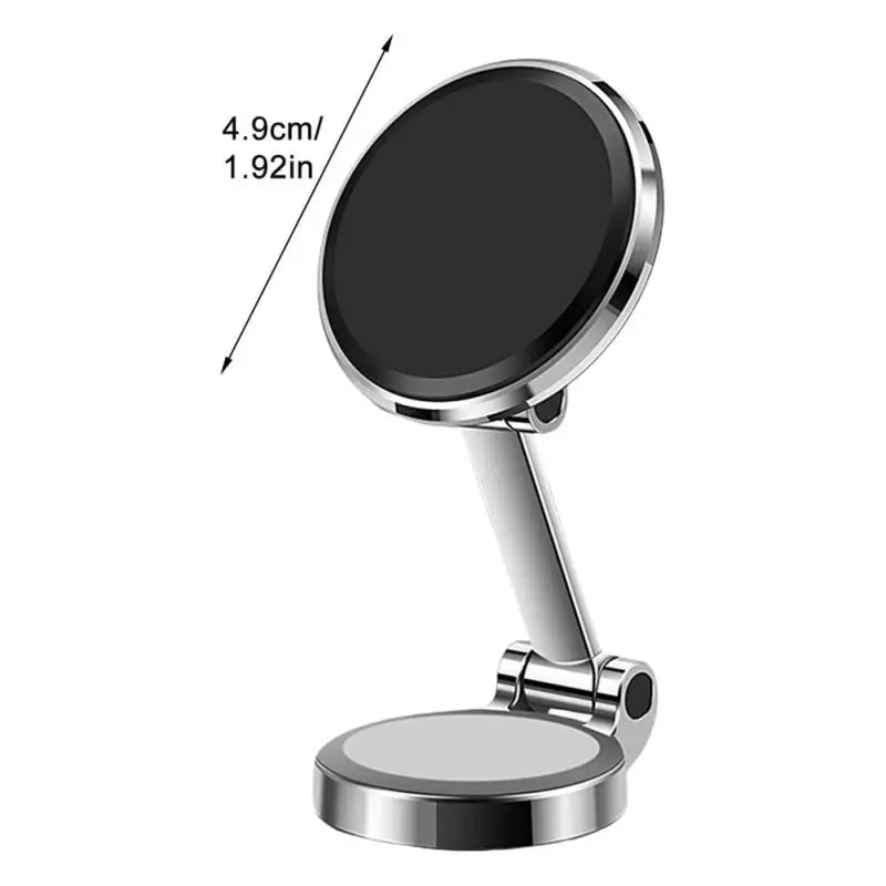 a mirror with a stand for a phone