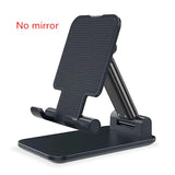 a close up of a cell phone on a stand with no mirror