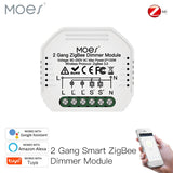 Moes 2 Gang ZigBee dimmer module.