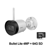 The moo bullet 4mp camera with a white background