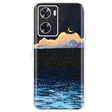 the moon and stars over the ocean phone case