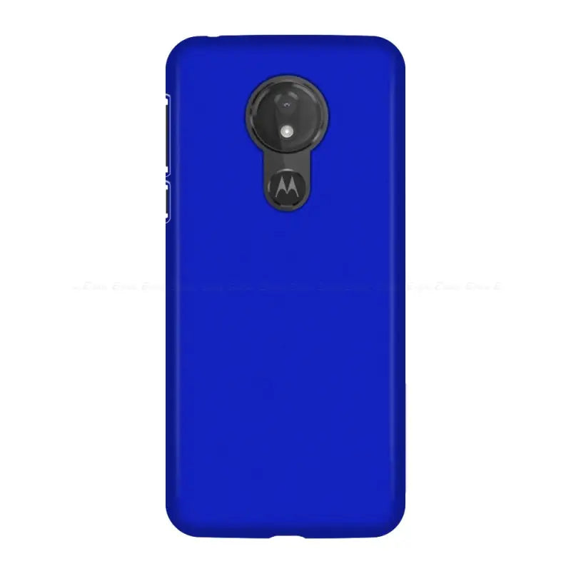the back of a blue motorola moto g4 phone case