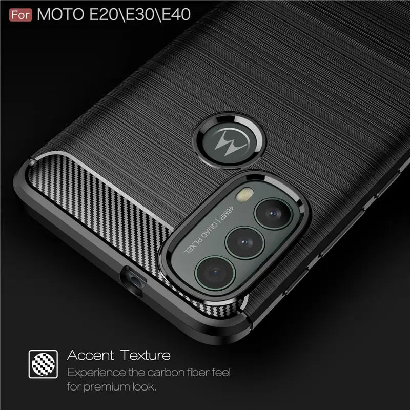 motorola moto e300e carbon fiber case