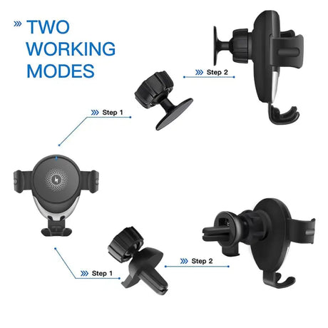 the two working modes of the car phone holder