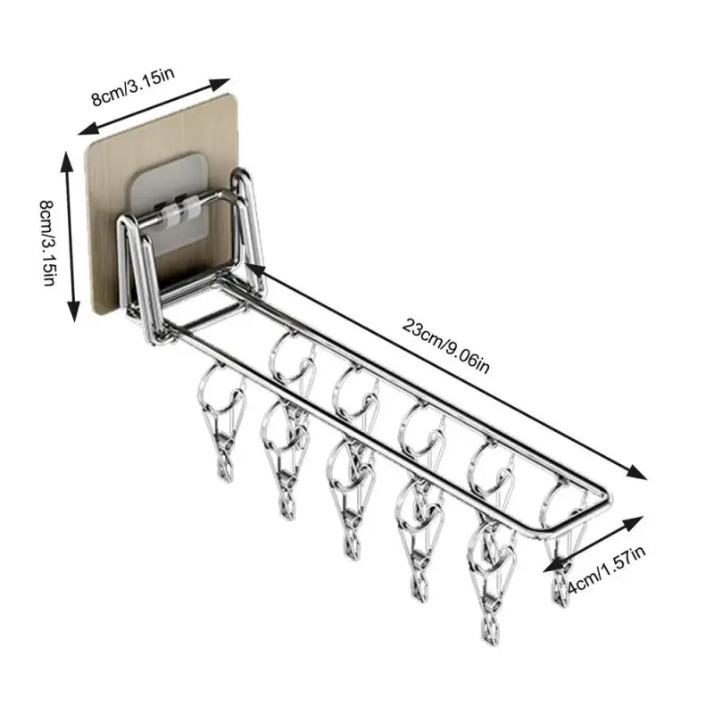 a wall mounted towel rack with three hooks