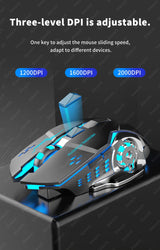 Wireless Bluetooth 2.4G Gaming Mouse - Rechargeable Mouse For Laptop & PC Computer Gamer