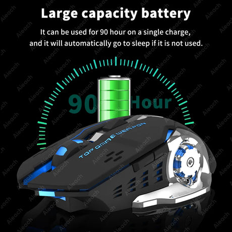 a mouse with a battery on it