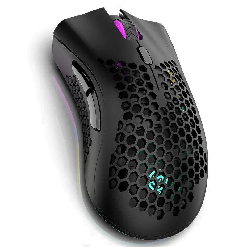 BM600 Wireless 2.4G Gaming Mouse - 3200Dpi Rechargeable Ergonomic Mouse For Laptop & PC Computer Gamer