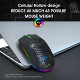 T66 RGB Wireless 2.4G Gaming Mouse - Rechargeable Ergonomic Mouse For Laptop & PC Computer Gamer