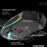 BM600 Wireless 2.4G Gaming Mouse - 3200Dpi Rechargeable Ergonomic Mouse For Laptop & PC Computer Gamer