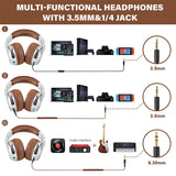 Oneodio Wired Over Ear Headphones - Professional TWS Noise Cancelling HiFi Stereo Dynamic DJ Studio Monitoring Headset