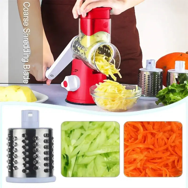 a woman is making vegetables in a blender