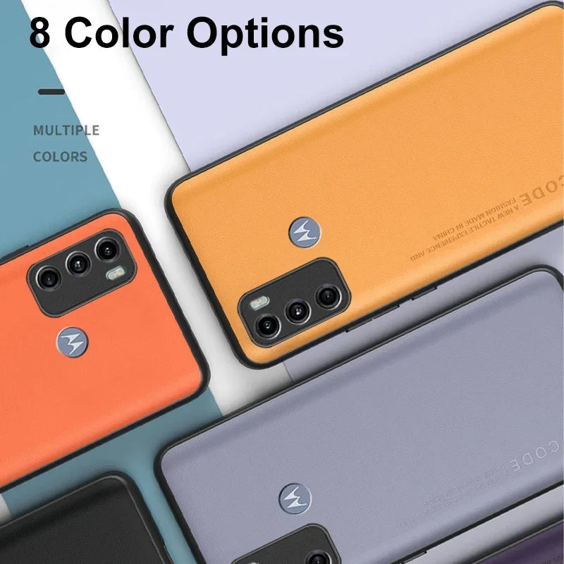 Multiple colorful smartphone cases.