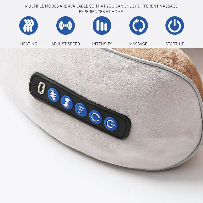 the back of a pillow with a bluetooth logo on it