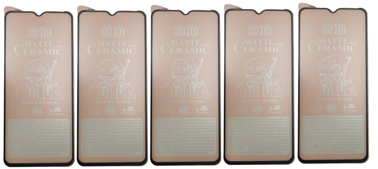 Multiple smartphone screen protectors.