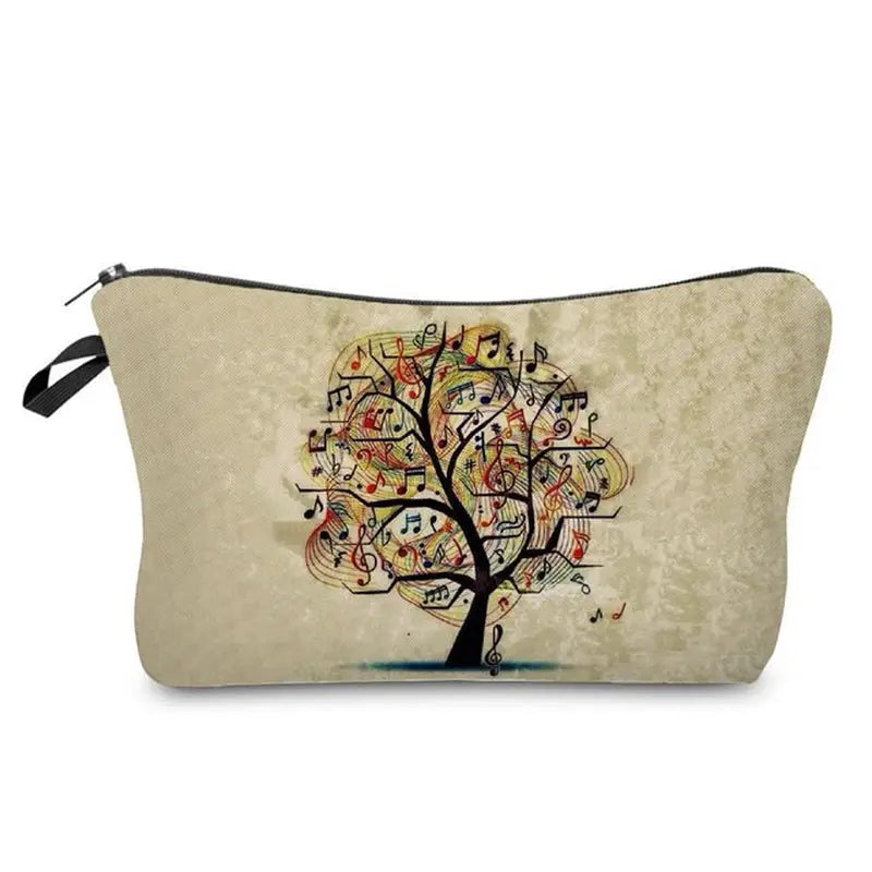 a large zipper bag with a tree design