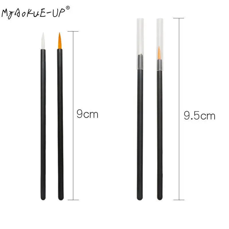 the makeup brush is shown with the measurements of the brush