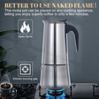 a coffee maker with a blue flame on the top