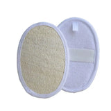 a white round pad with a white band