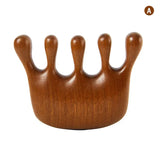 a wooden crown shaped ash holder