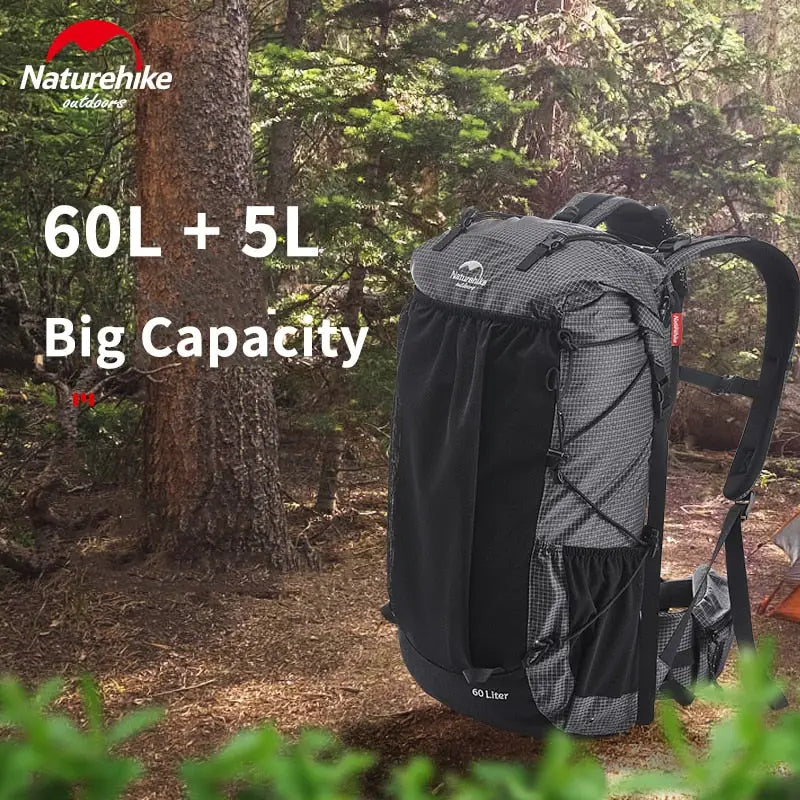the north face 60l + l big capacity backpack