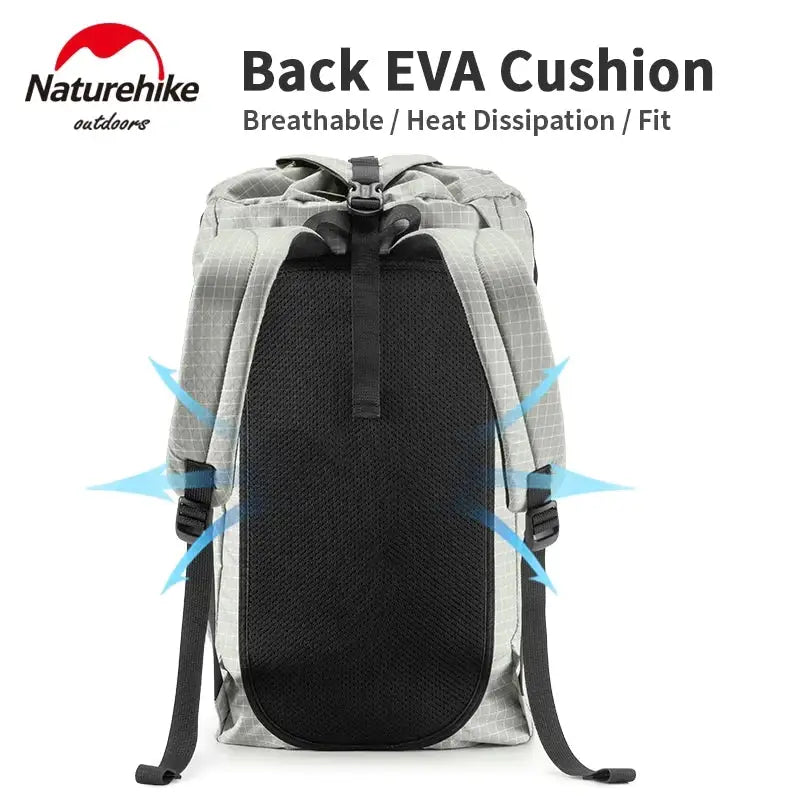 a close up of a backpack with a back eva cushion