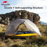 a tent with the words double selfing structure
