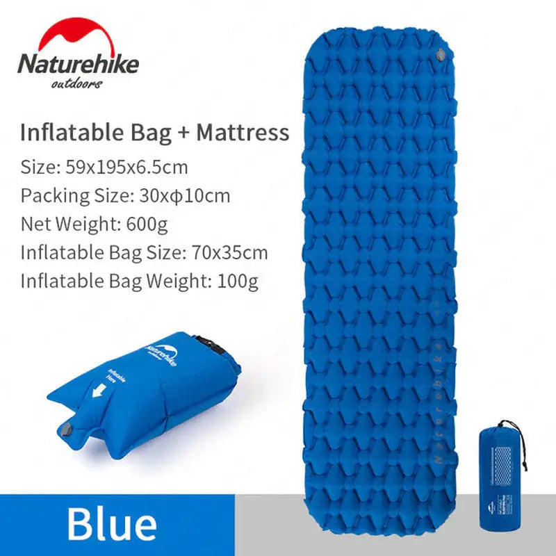 naturehike inflatable bag + mattress size 39 5 x 33 5cm