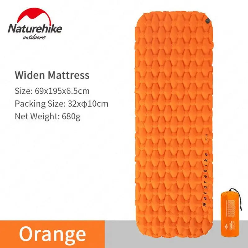 naturehike waterproof sleeping pad with orange cover