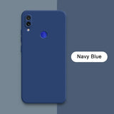 The navy blue iphone case is shown with the text navy blue