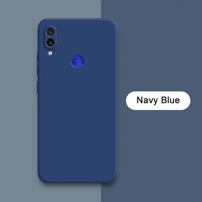 The navy blue iphone case is shown with the text navy blue