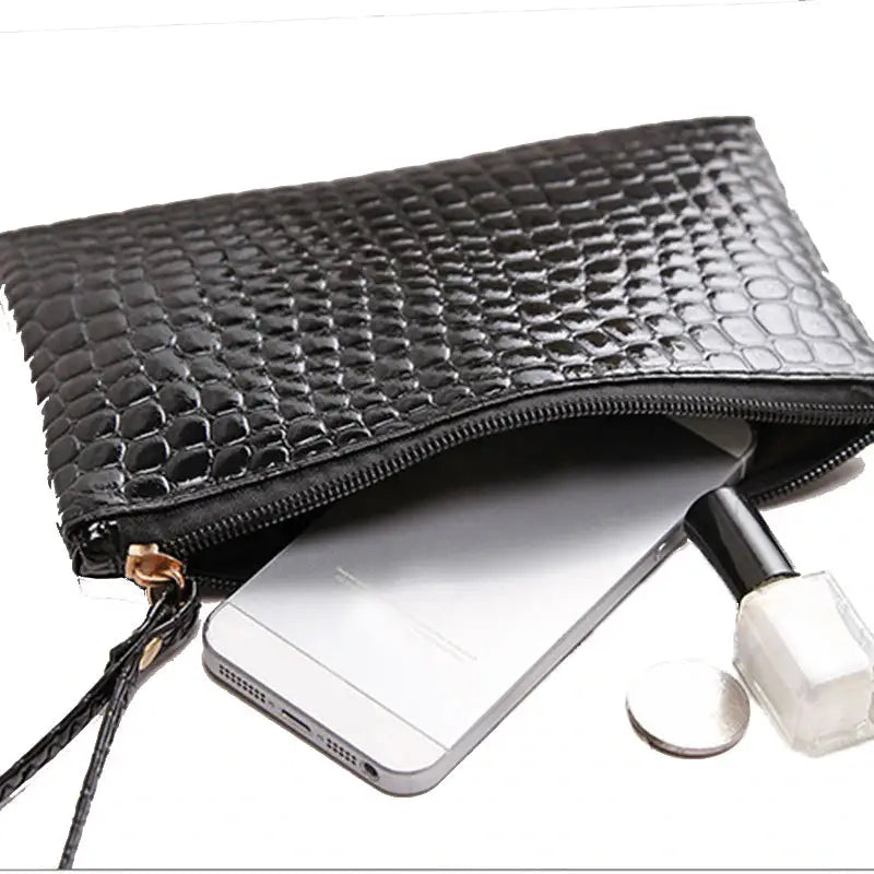 the black crocodile skin leather wallet