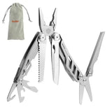 a multi tool with a bag and a pair of pliers