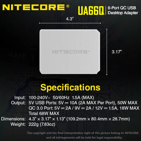 a close up of a diagram of a device with a description of the specifications