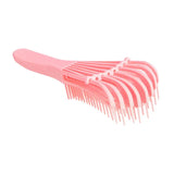 a pink comb with five plastic combs