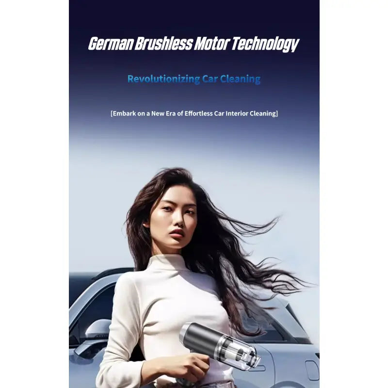 a woman holding a car with the words gennabuss technology
