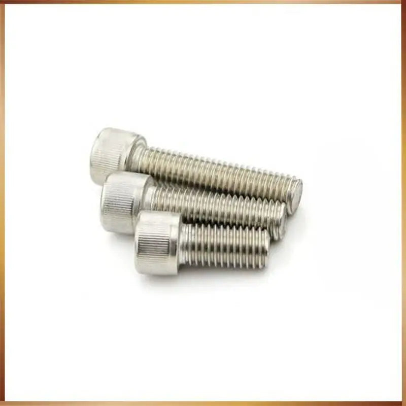a pair of stainless steel screws