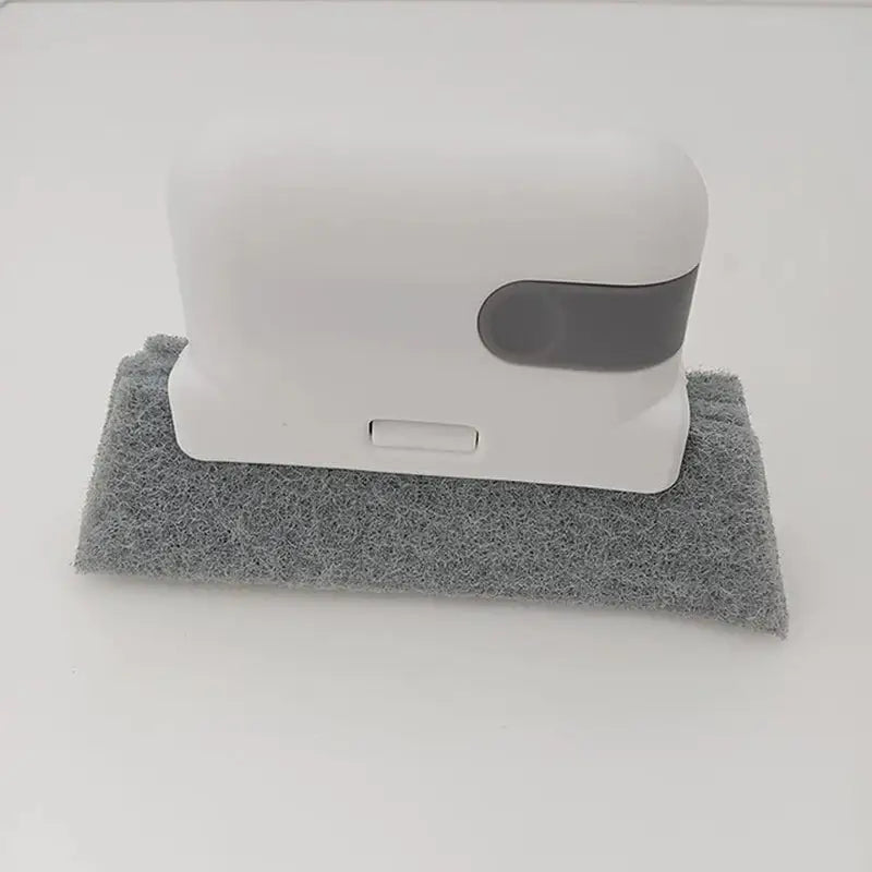 a white table with a white surface and a gray pad