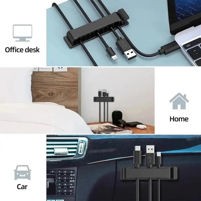 a laptop and a phone are connected to a car