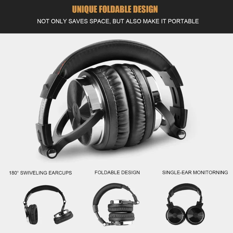 Oneodio Over Ear Wired Headphones with Mic - ANC TWS Noise Cancelling HiFi Stereo Dynamic DJ Studio Monitoring Headset