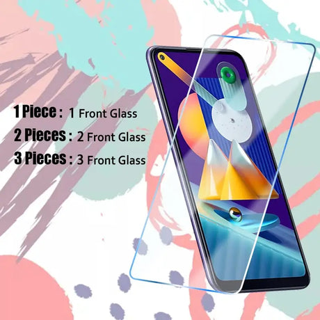 the oneple glass screen protector is shown with a colorful background