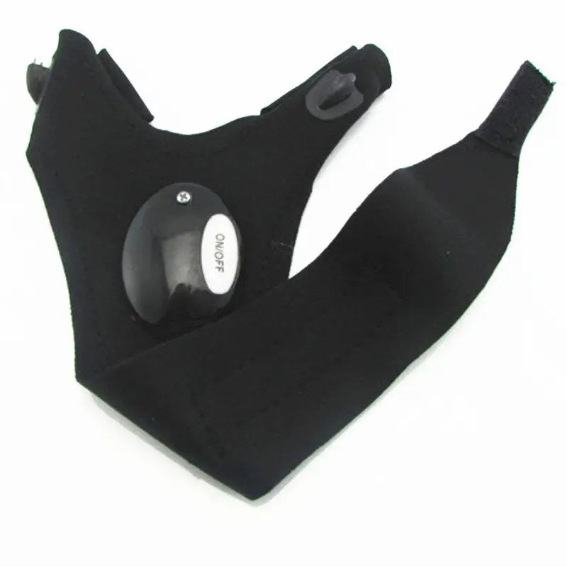 a pair of black gloves with a button on the top