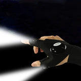 a hand holding a flashlight with a light shining through it