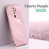 the op iphone case is a pink marble with gold trim