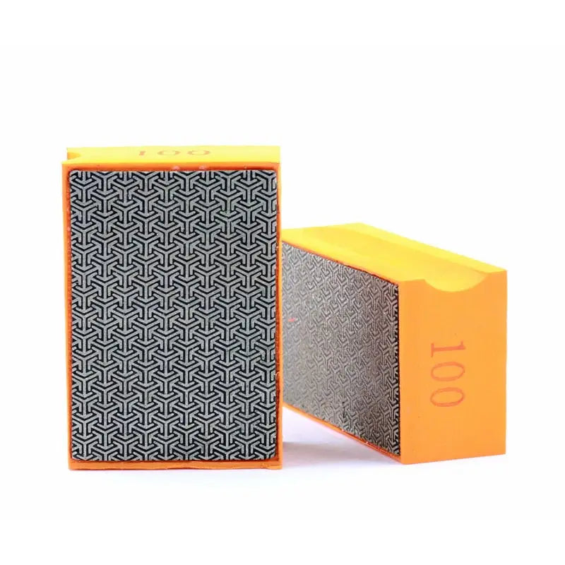 a small orange box with a black and white pattern